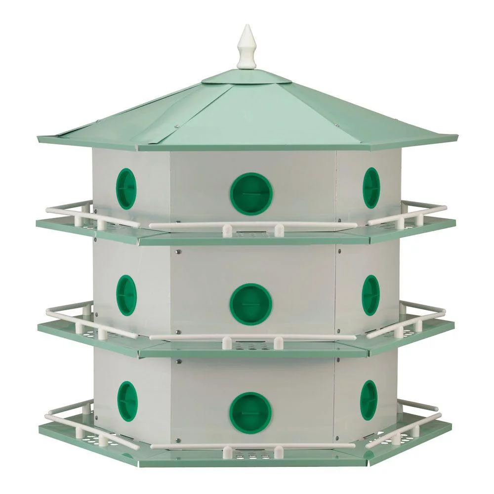 Heath Outdoor Products AH-18D Deluxe Aluminum Purple Martin House - 18 Room - Curated Treasures Market
