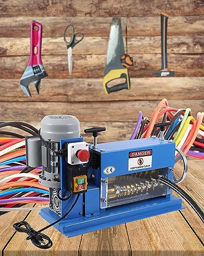Automatic Wire Stripping Machine for 0.06" -1.5", [High Precision] [75 ft/min] Wire Stripper Tool with An Extra Manual Crank
