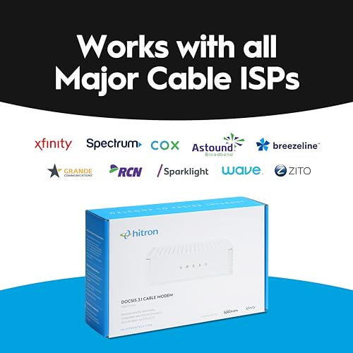 Hitron CODA56 Multi-Gigabit DOCSIS 3.1 Modem | 2.5 Gbps Max Internet Speeds | Certified with Xfinity, Charter Spectrum