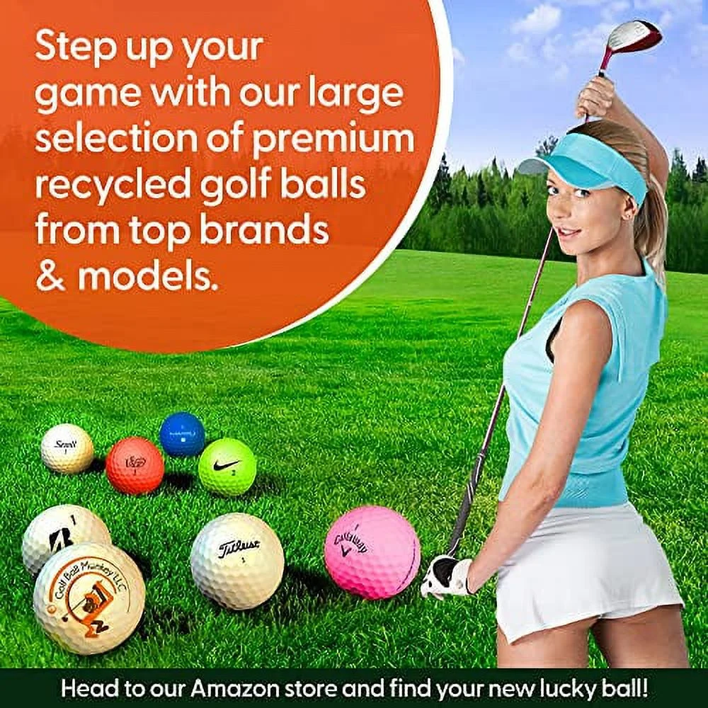 Golf Ball Monkey Cheap Recycled for Bridgestone Golf Balls White Near Mint Condition  100 Pk for Bridgestone e6, e12