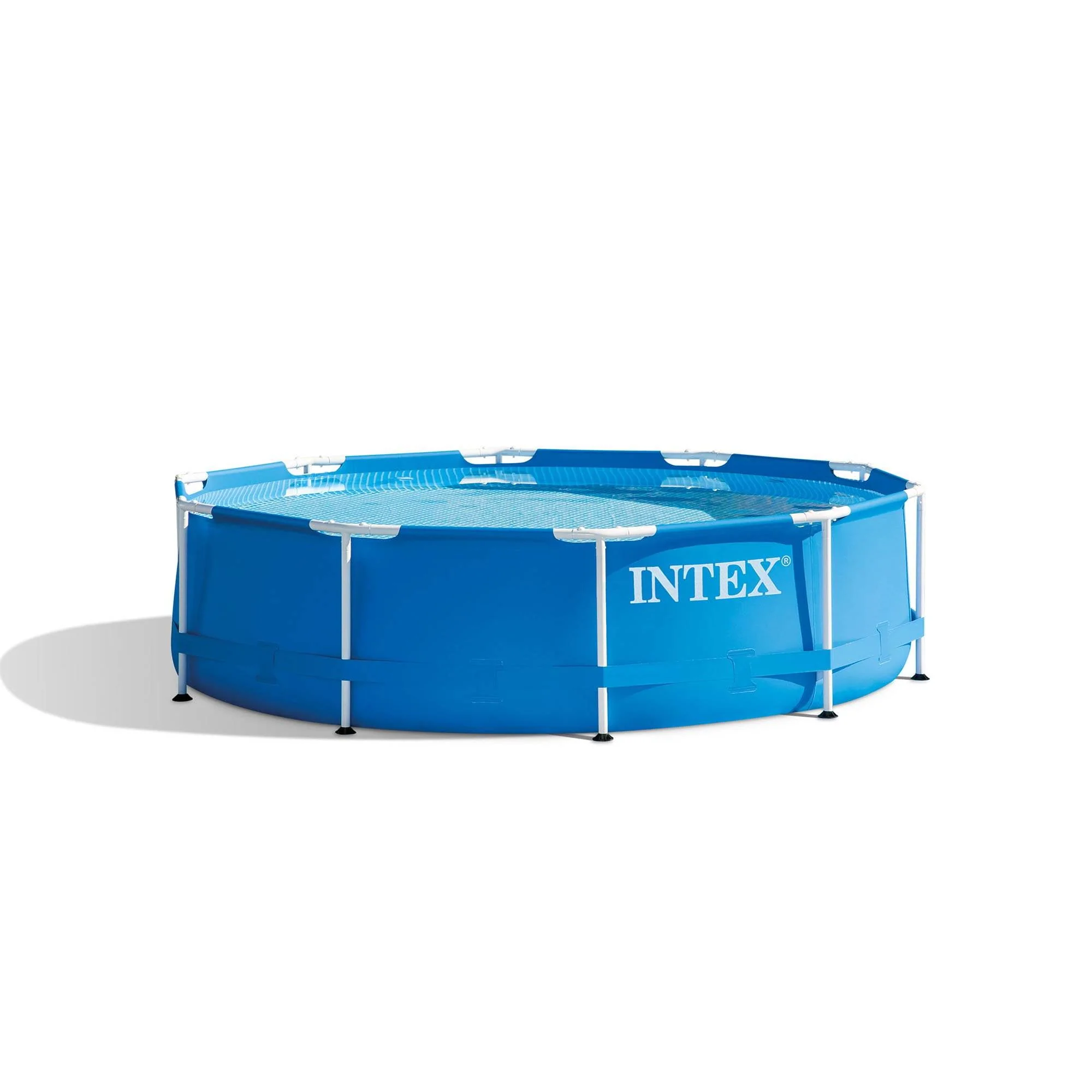 Intex Metal Frame 10' x 30 Outdoor Swimming Pool with Filter Pump & Cover Metal frame pools Round