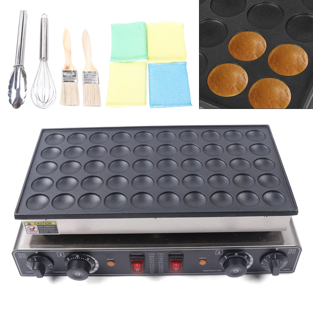 Anqidi 50 Holes Waffle Maker, Mini Nonstick Electric Dutch Pancake Baker 1700W