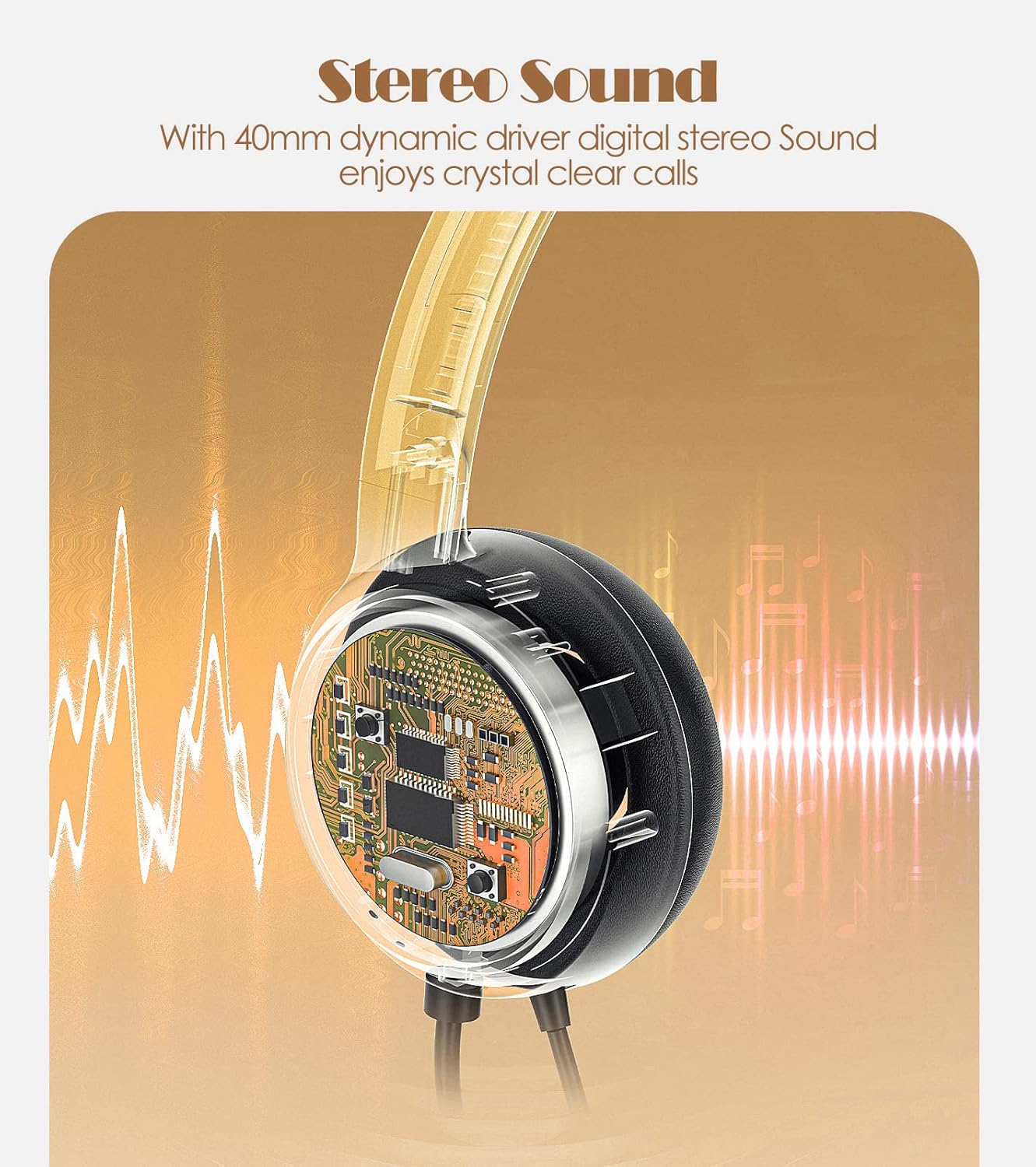 USB Headset with Mic, Headset with Microphone Noise-Cancelling, PC Headset Wired,3.5mm Audio Cable/USB Adapter, Wired Control, for Skype