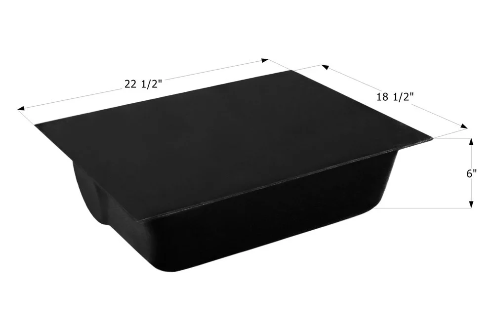 Icon Technologies 00804 - HT630-ED 6 gal. Left or Bottom End Drain Waste Holding Tank with 3" Spigot Fitting (22-1/2"L x 18-1/2"W x 6"H)