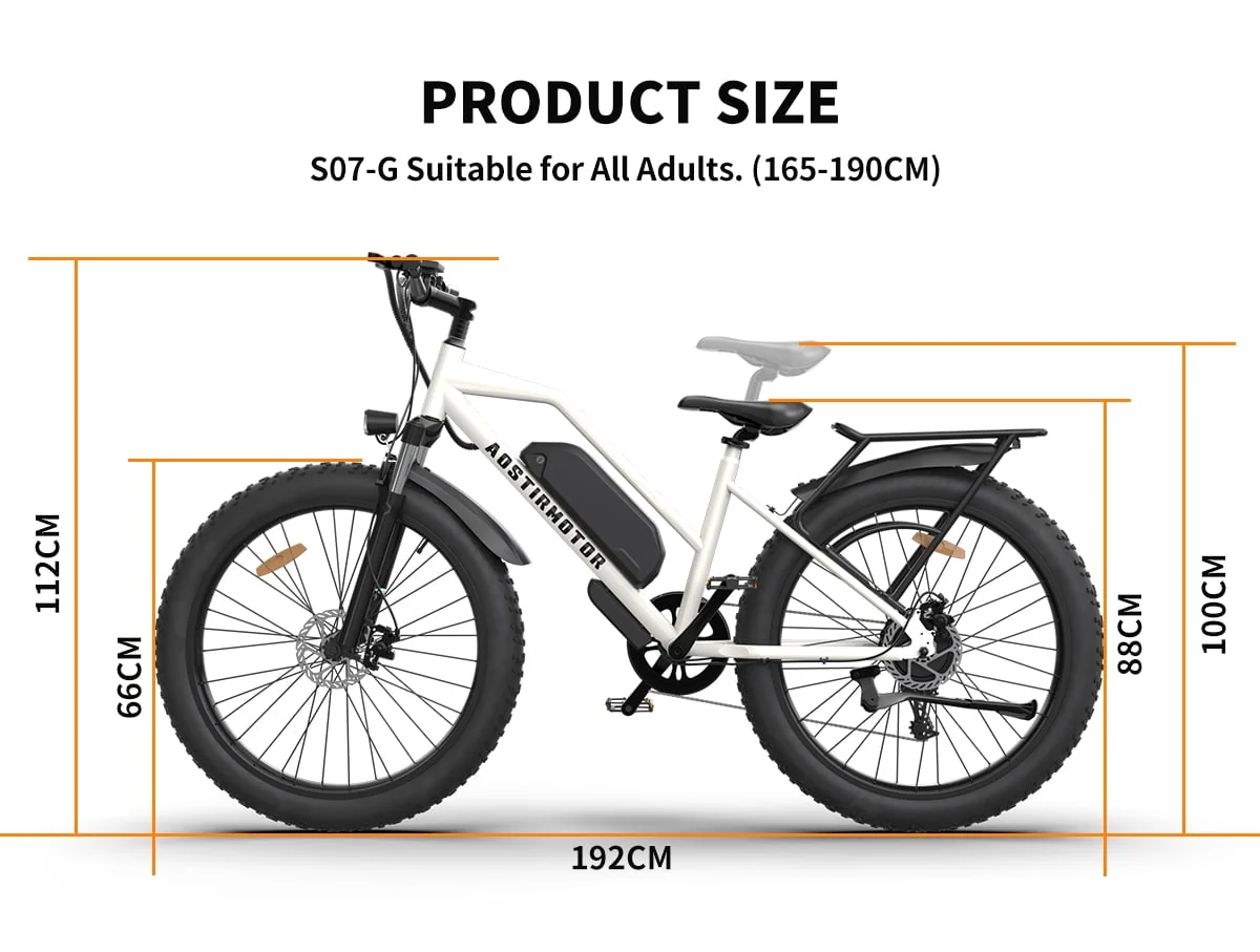 CLEARANCE! 26 750W Electric Bike Fat Tire P7 48V 13AH Removable Lithium Battery for Adults Girls with Detachable Rear Rack Fender(White)