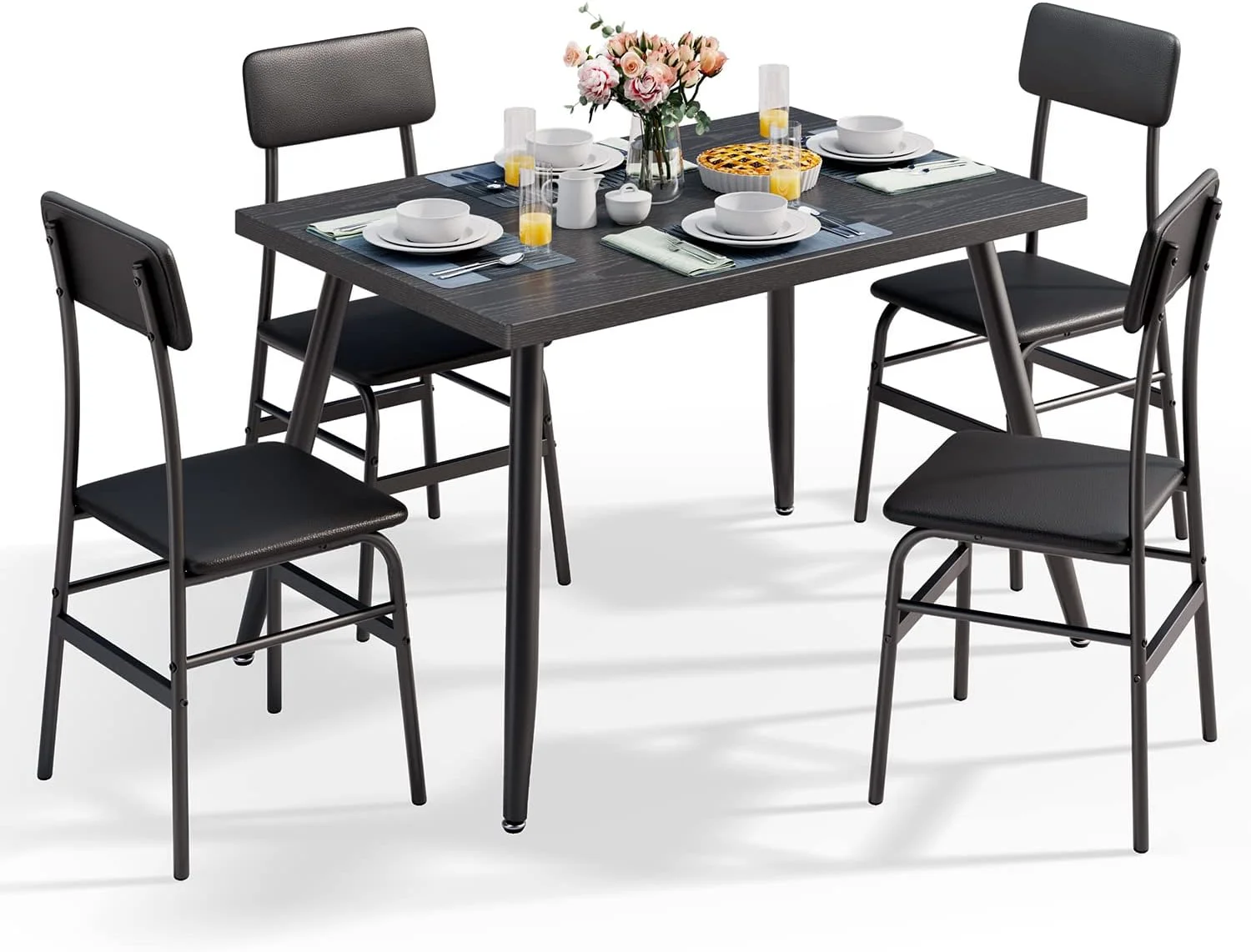Dining Table Set For 4, Kitchen Dining Table With 4 Chairs For Small Space, Apartment