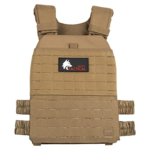 WOLF TACTICAL Adjustable Weighted Vest &ndash; WODs, Strength and Endurance Training, Fitness Workouts, Running