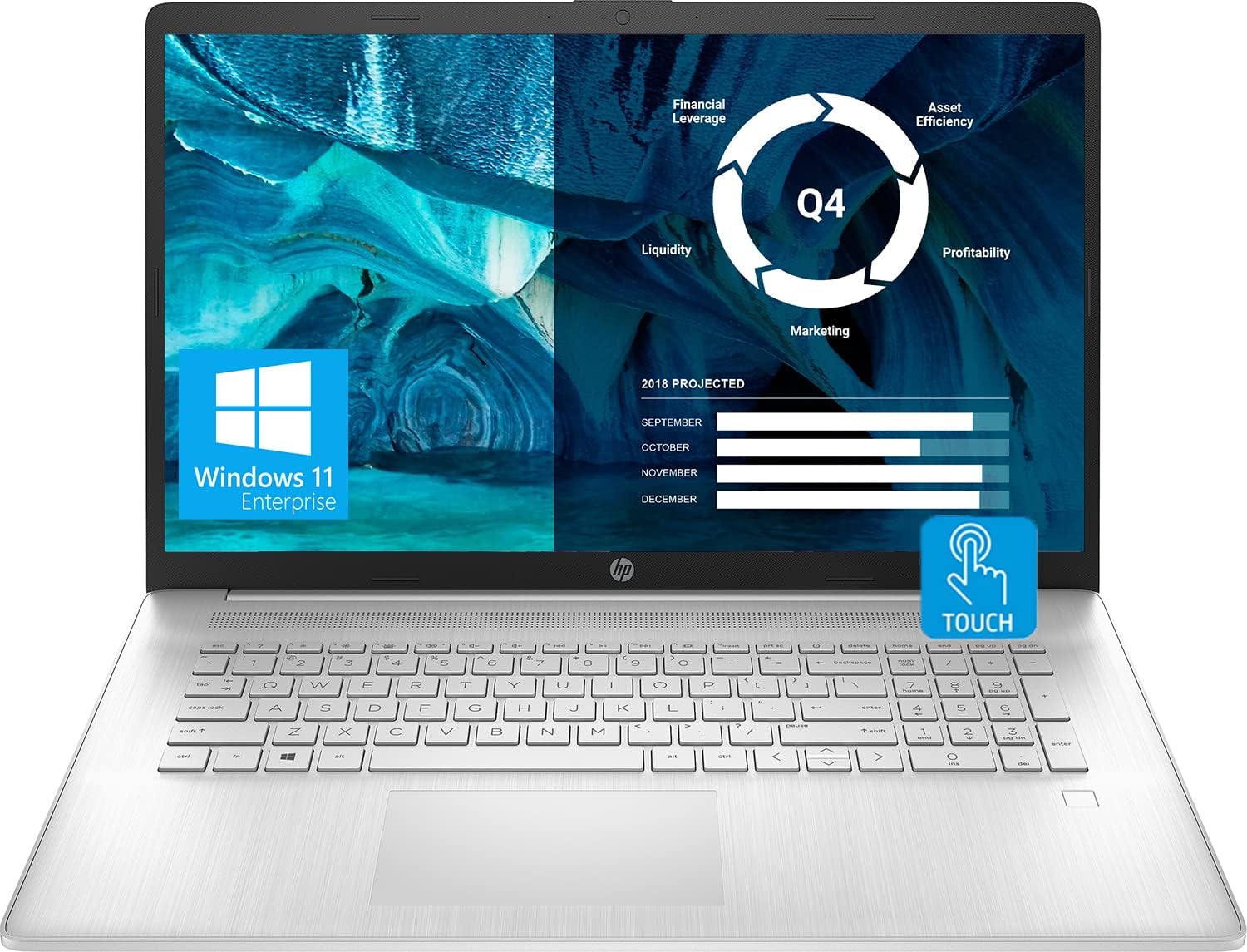HP 2022 Newest Notebook Laptop, 17.3'' HD+ Touchscreen, AMD Ryzen 5 5500U 6 Cores Processor, 16GB RAM, 1TB PCIe SSD, Bluetooth, Wi-Fi, Webcam
