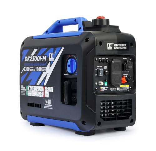 DK 5000W Gas Inverter Generator, Electric Start, 120V 240V Full Power Output, Dual or Tri-fuel Conversion Possible, Wheel & Handle Kit