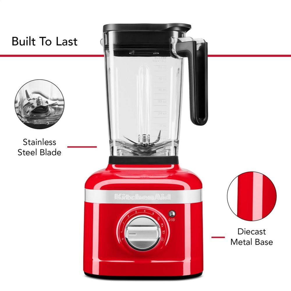 KitchenAid KSB4027PA K400 Countertop Blender, 56 oz, Passion Red
