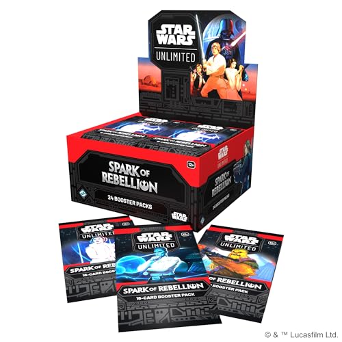 Star Wars: Unlimited TCG Spark of Rebellion Booster Display (Set of 24 Booster Packs) - Trading Card Game for Kids & Adults, Ages 12+, 2+ Players
