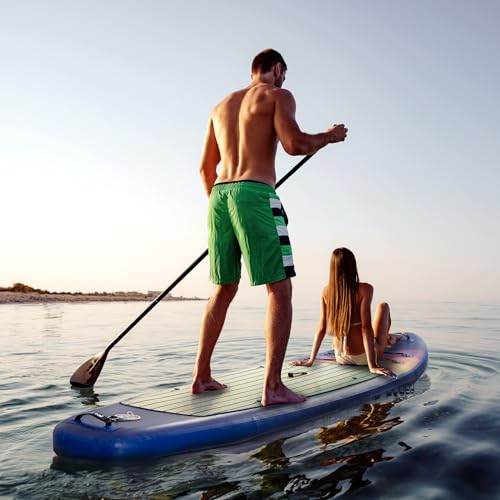 PORTAL SUP Inflatable Paddle Board for Adults 10'6'' Stand Up Paddleboard,Non-Slip Deck Blow up Paddle Boards with Adjustable Paddle, Carry Bag