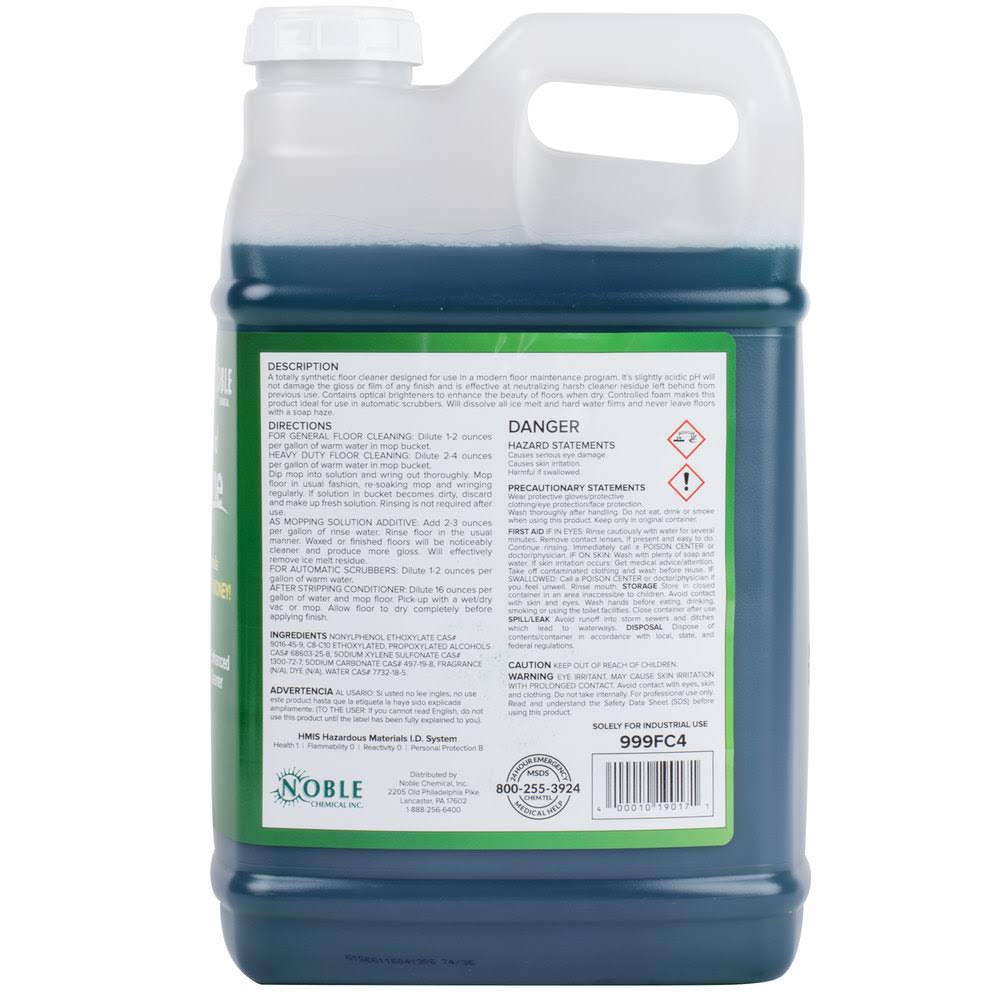 Noble Chemical 2.5 Gallon / 320 oz. Step u0026 Shine Floor Cleaner - 2/Case