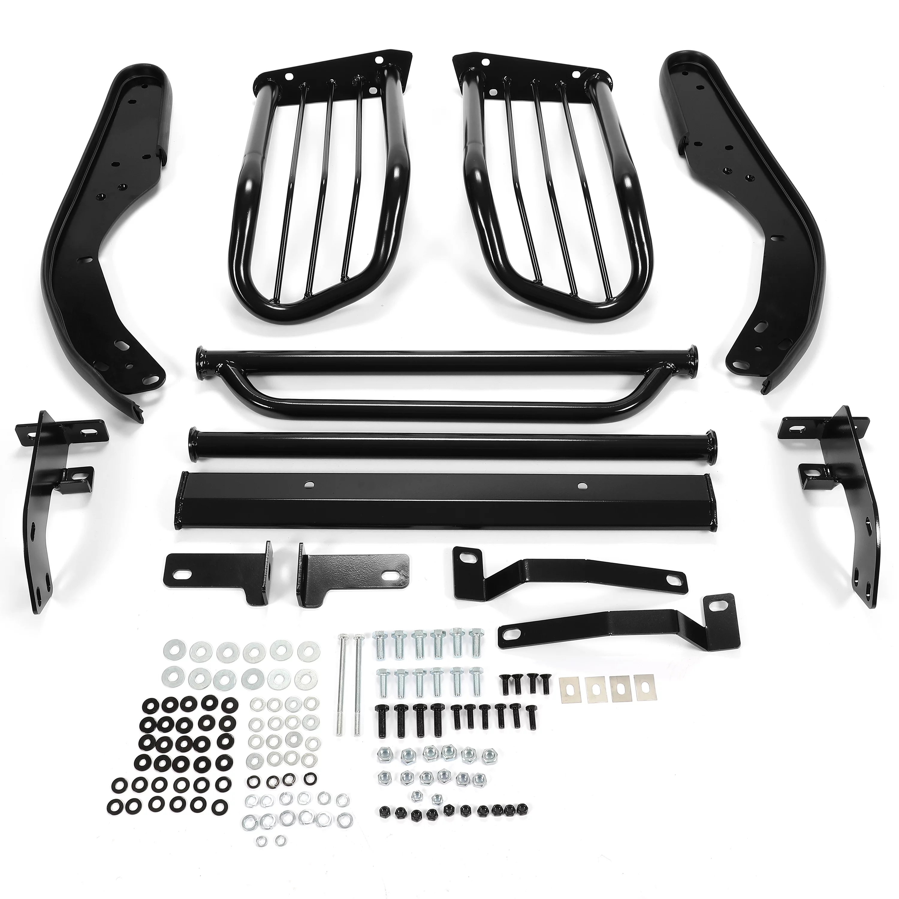 Kojem Front Bumper Protector Headlight Brush Guard Grille for 1999-2002 Toyota 4Runner Modular Black Steel