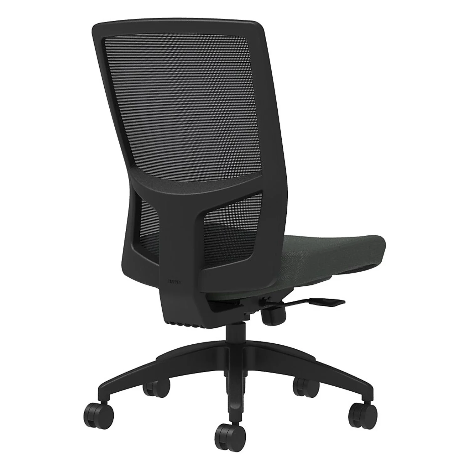Union & Scale Fabric Task Chair Iron Ore Integrated Lumbar Armless 52283