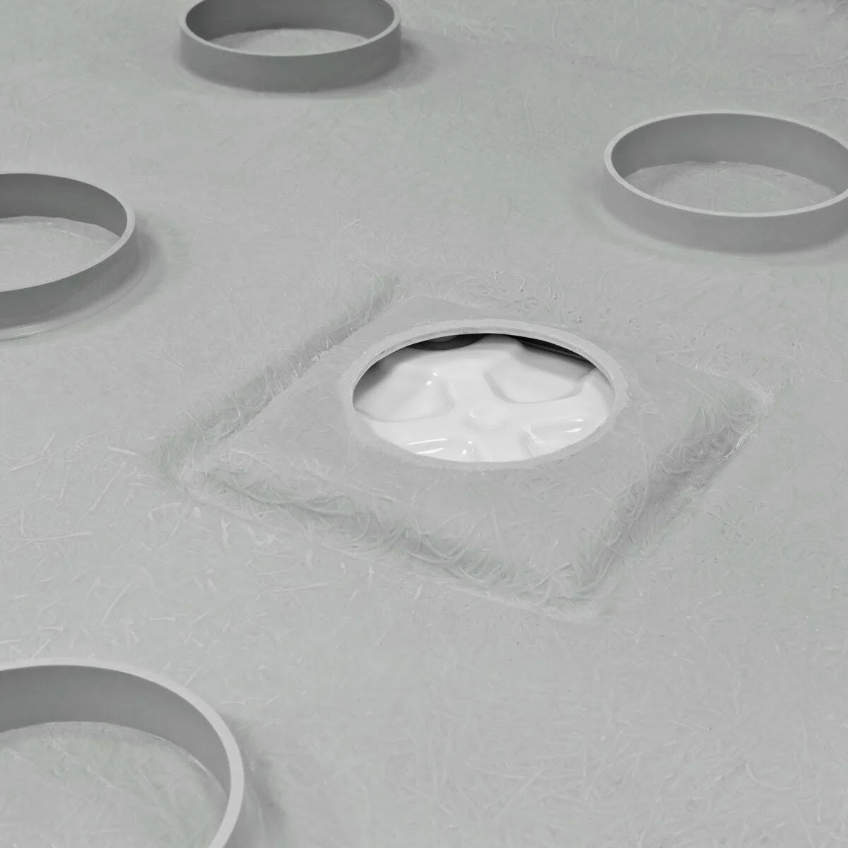 LessCare 60 x 32 Left Double Threshold Shower Pan Base Wall Corner Center Drain