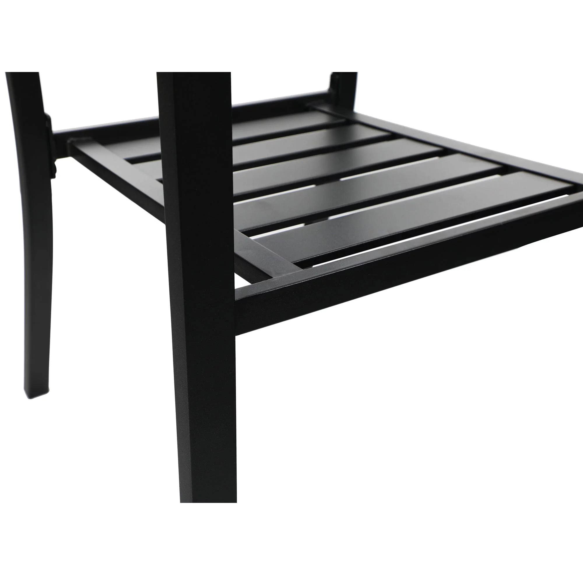 MF Studio 5-Pieces Patio Dining Set Outdoor Modern Furniture 37" Square Metal Table for 4 Persons, Black