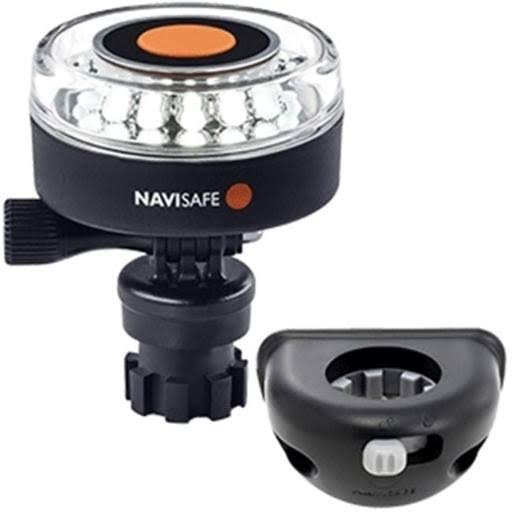 Navisafe 040KIT8 Navilight 360 Deg 2nm White with Navimount Base u0026 Vertical Mount - Black