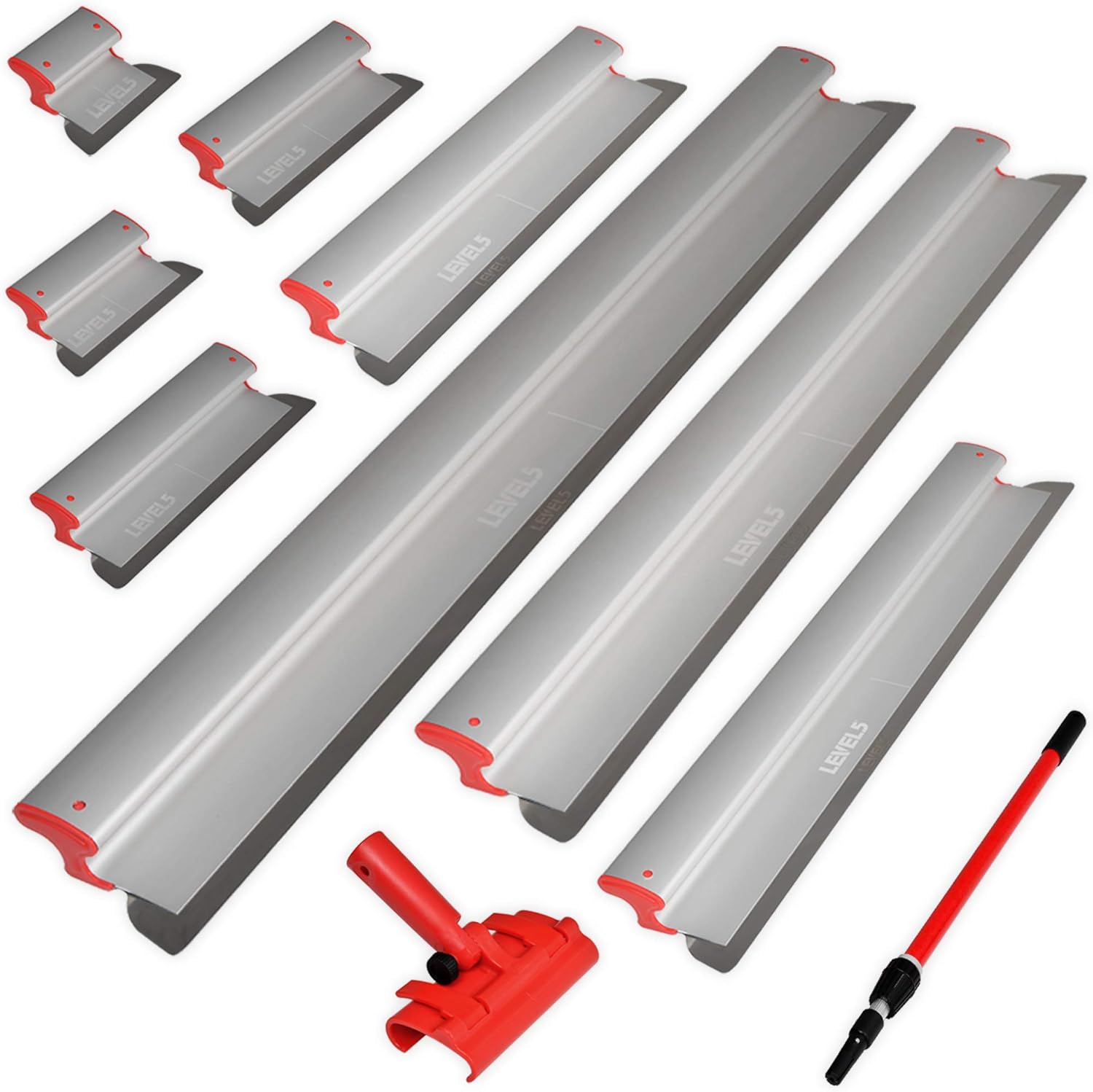 LEVEL5 Ultimate Skimming Blade Set | LEVEL5 | Smoothing/Knockdown Drywall Knife | Extruded Aluminum & European Stainless Steel Construction |