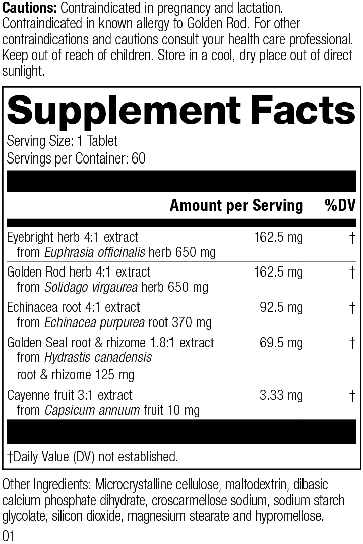 Sinus Forte, 60 Tablets - Kansas Nuitrition - HNZSDS