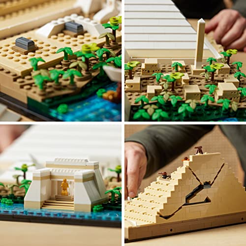 LEGO Architecture Great Pyramid of Giza Set 21058, Home D&eacute;cor Model Building Kit, Creative DIY Activity, Famous Landmarks Collection