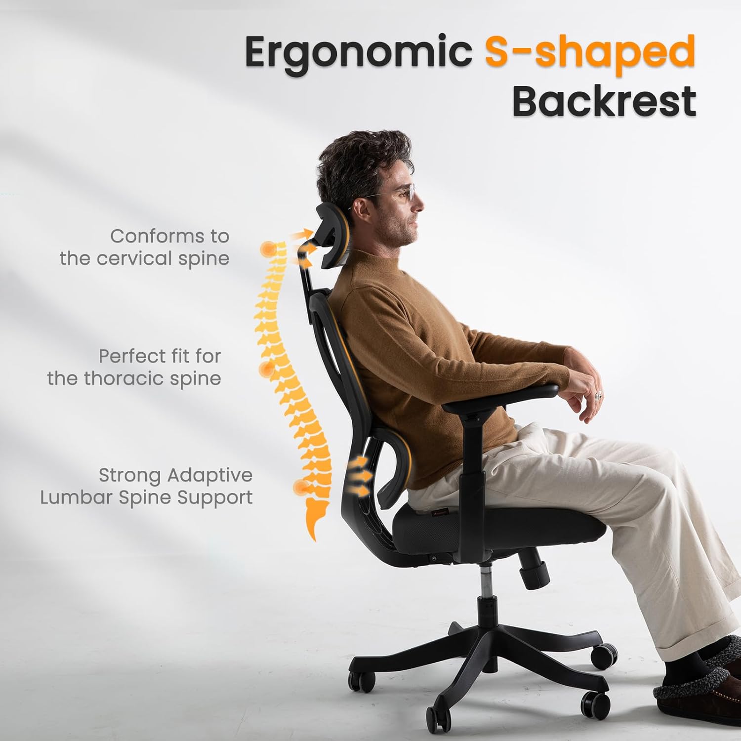 ProtoArc Ergonomic Office Chair with Wheels