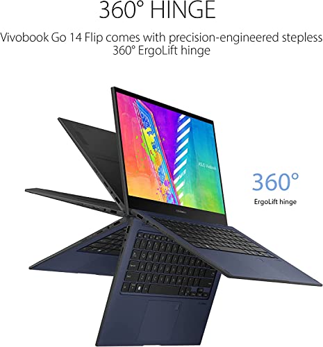ASUS Chromebook Thin and Light 2-in-1 Laptop, 14" HD Touchscreen, Intel Celeron N4500, Intel UHD Graphics, 4GB RAM