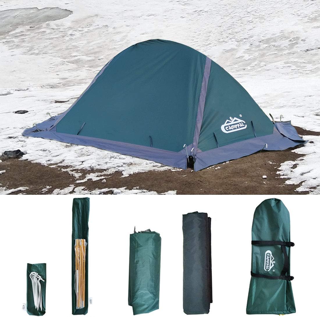 camppal 1 Person Tent Backpacking Camping Hiking Mountain Hunting Tent Lightweight and Waterproof for 4 Season Extreme Space Saving Single Bracket