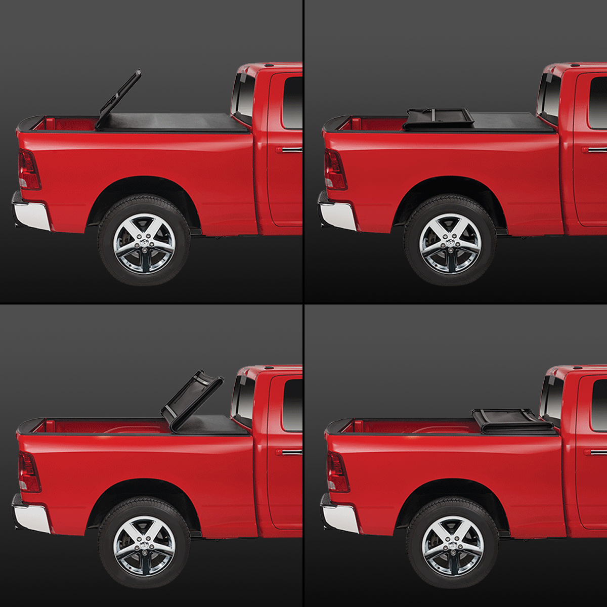 DNA Motoring TTC-TRISOFT-051 For 1989 to 2004 Toyota Pickup Tacoma 6'Bed Styleside Soft Top Tri-Fold Adjustable Tonneau Cover