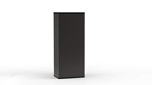 Suncast 19 Cubic Ft. Heavy-Duty Resin Cabinet with Lockable Handles, Multi-Wall Construction, and Metal-Reinforced Shelves for Basement