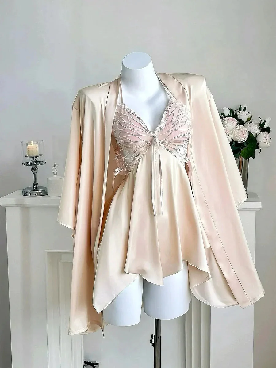 'Butterfly Effect' Sexy Hollow Out Backless Cami Dress Pjm Set