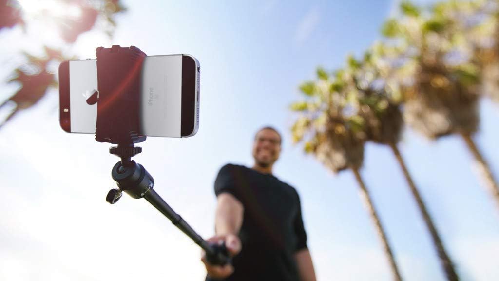 IK Multimedia iKlip Grip Pro Smartphone Stand - Tripod, Monopod, Camera Mount and Grip with Bluetooth Shutter - Black