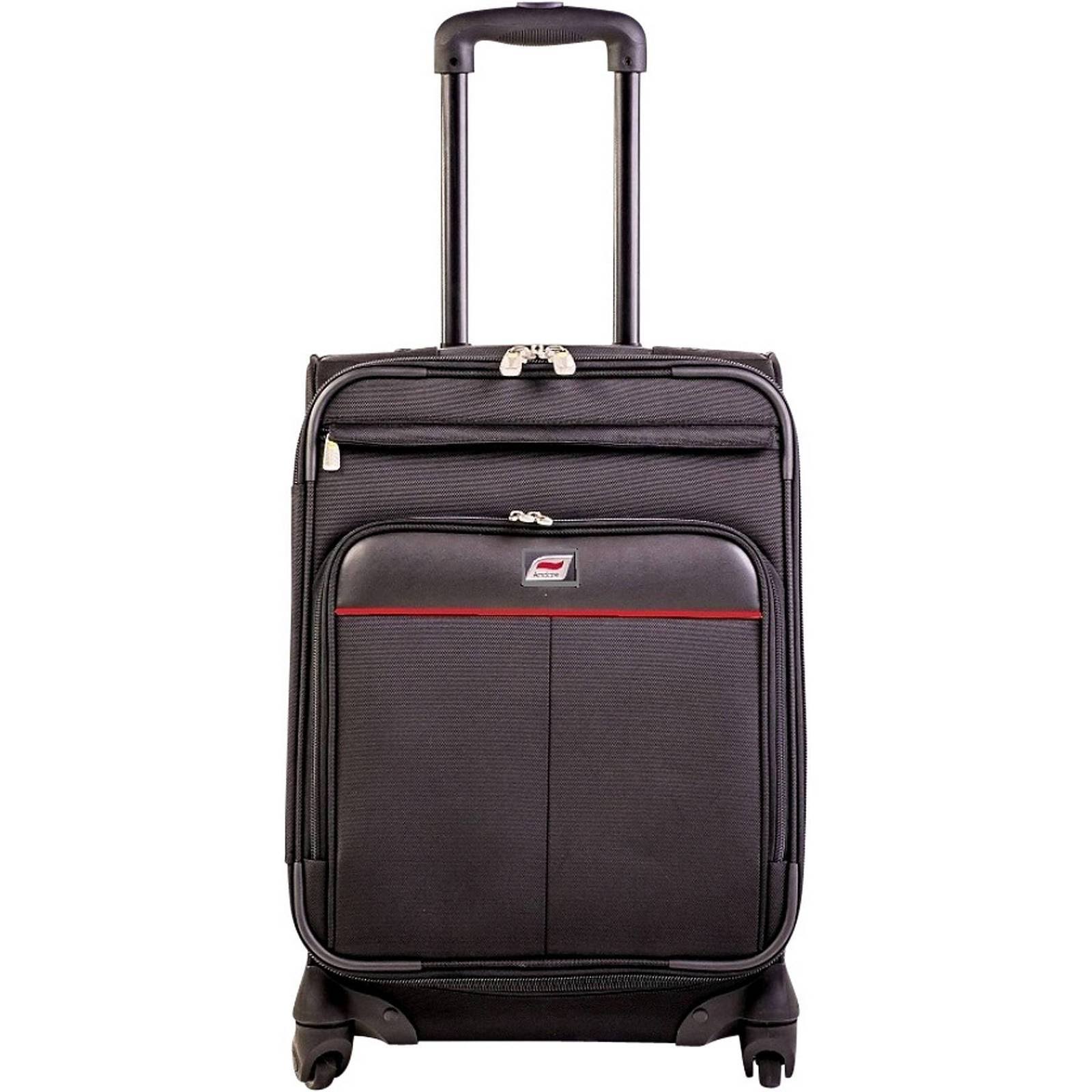 Andare Milan 24-Inch Expandable Spinner Upright Suitcase (Black)