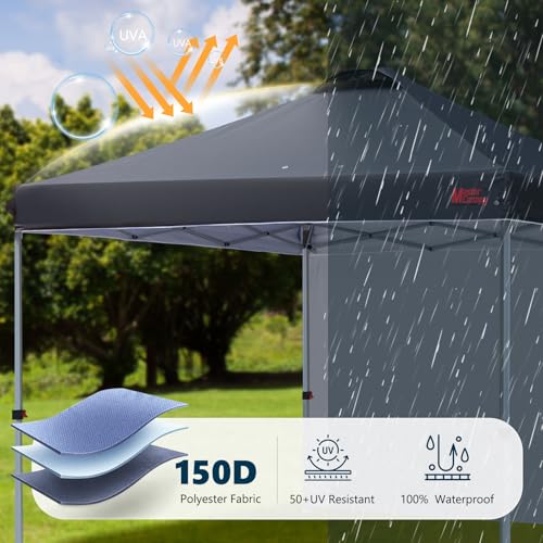 MASTERCANOPY Durable Pop-up Canopy Tent with 1 Sidewall (10'x10',White)