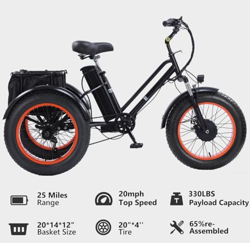 Adult Electric Tricycle Adult Tricycle 3 Wheel Bikes Adults Electric Three Wheel Bike - Radiant Selections