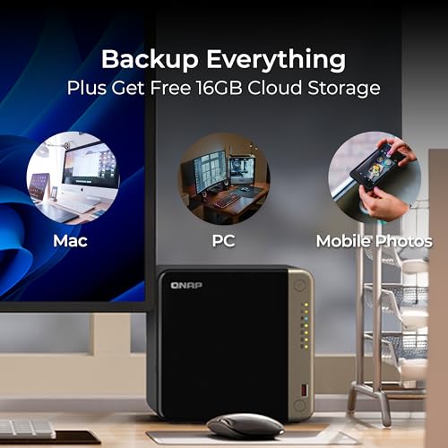 QNAP TS-464-8G-US 4 Bay High-Performance Desktop NAS with Intel Celeron Quad-core Processor