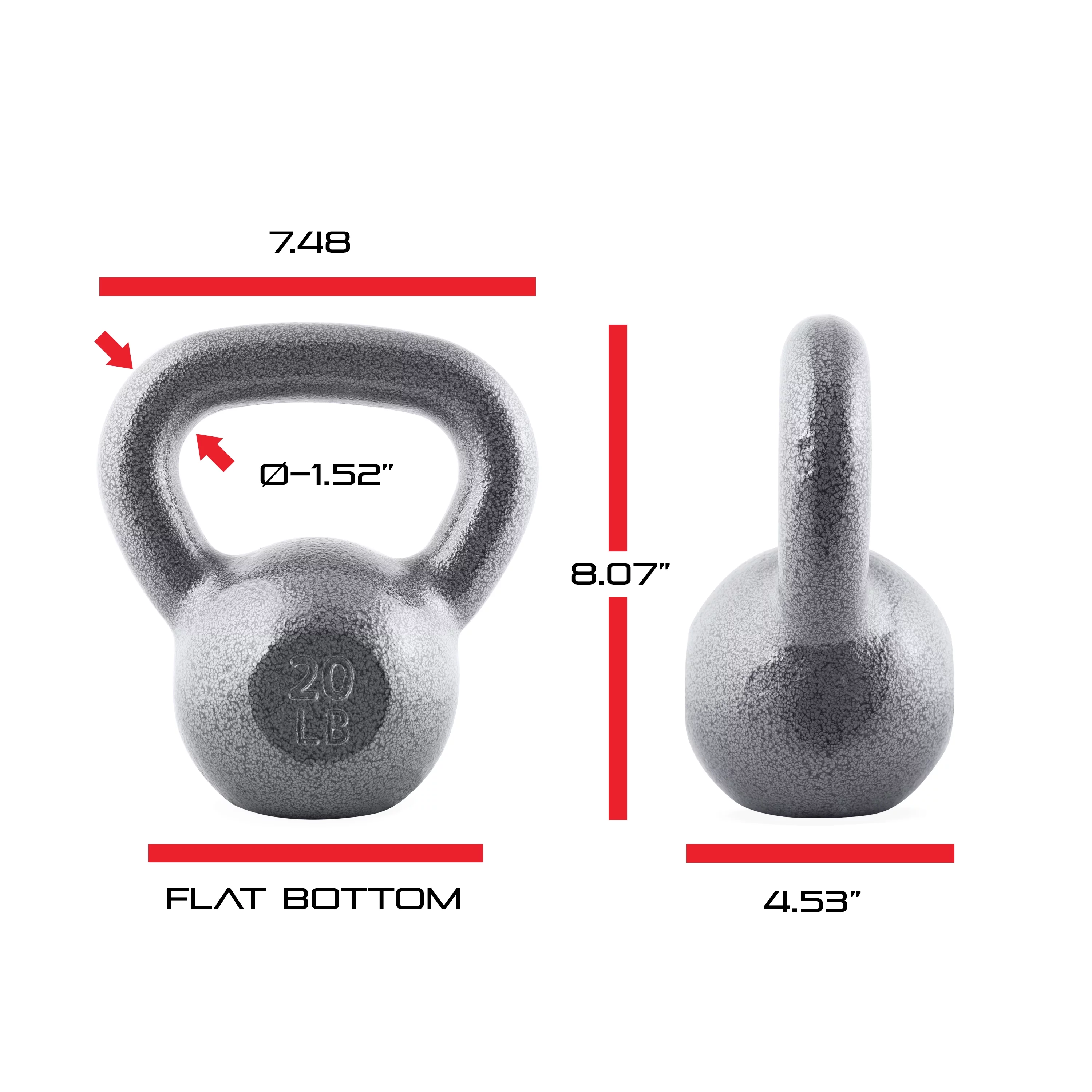 CAP Barbell Cast Iron Kettlebell, Single, 10-80 Pounds