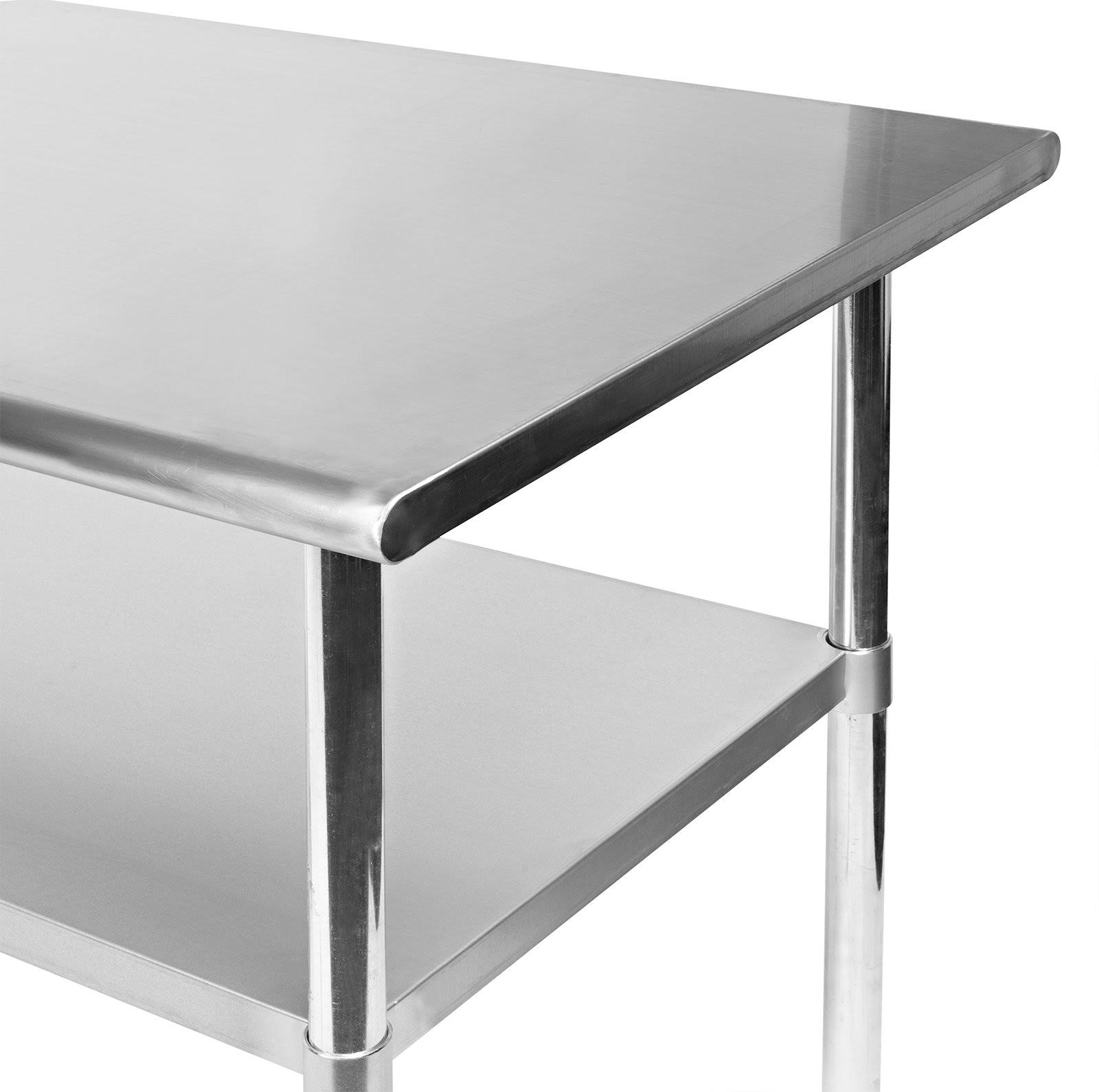 GRIDMANN NSF Stainless Steel Commercial Kitchen Prep u0026 Work Table w/ 4 Casters (Wheels) - 30 in. x 24 in.