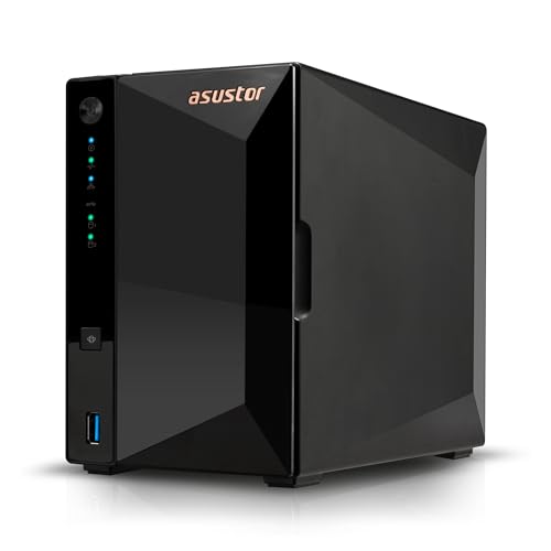 Asustor Drivestor 2 Lite AS1102TL, 2 Bay NAS Enclosure Network Storage, 1.7GHz Quad Core, 1GbE Port, 1GB RAM DDR4