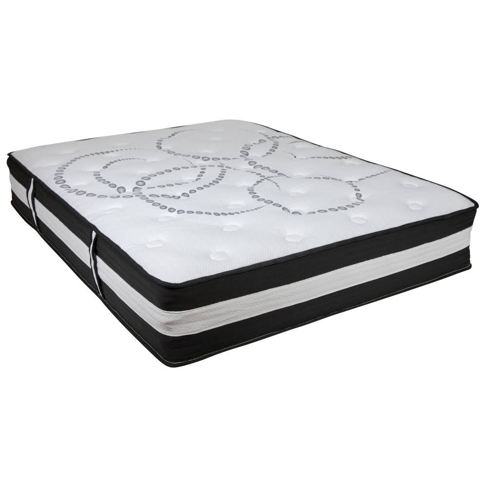 Capri Comfortable Sleep Twin 12 inch CertiPUR-US Certified Foam Pocket Spring Mattress u0026 3 inch Gel Memory Foam Topper Bundl