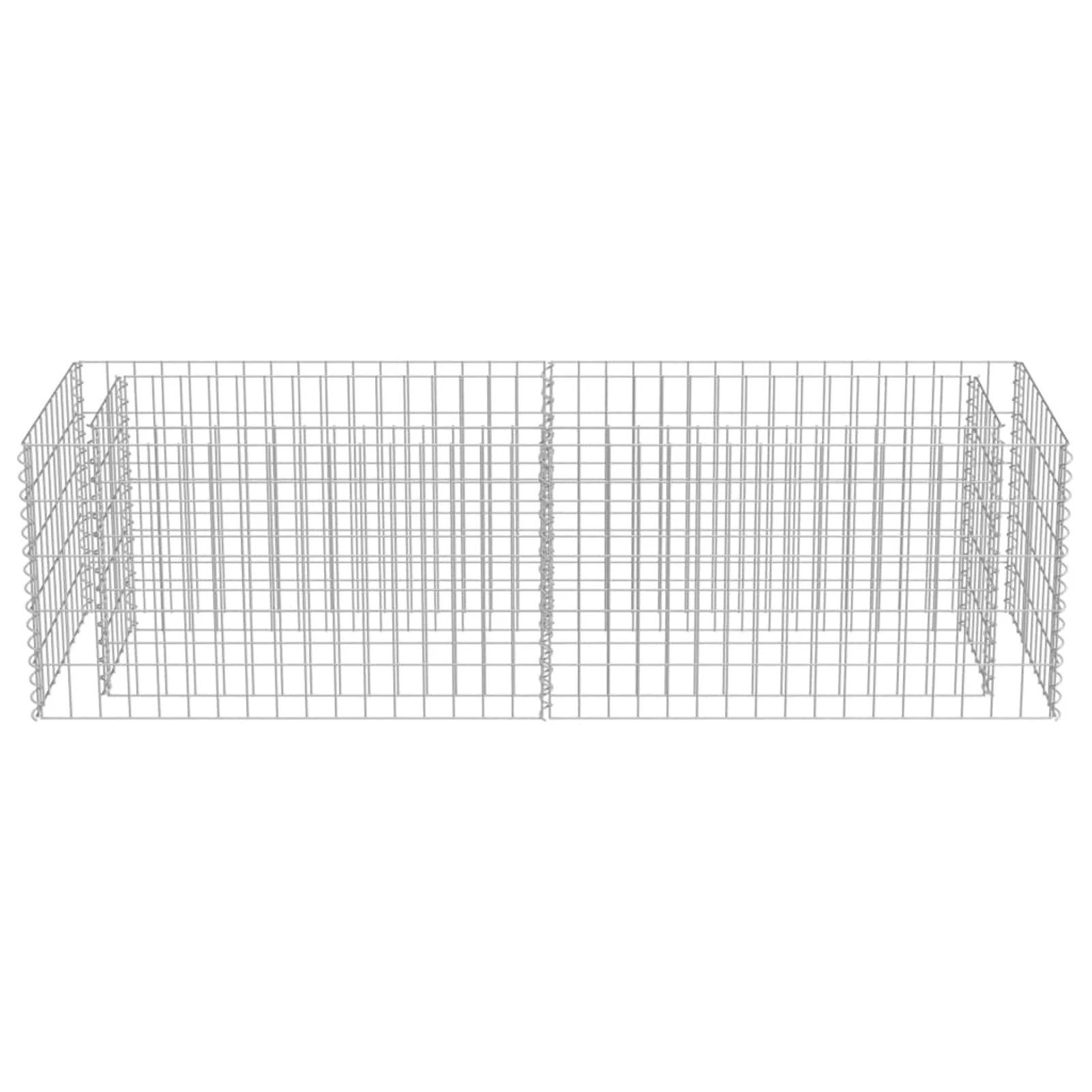 Anself Gabion Raised Bed Planter Galvanized Steel Wire Fencing Patio Flower Plant Basket Stone Fill Mesh Fence for Garden, Backyard