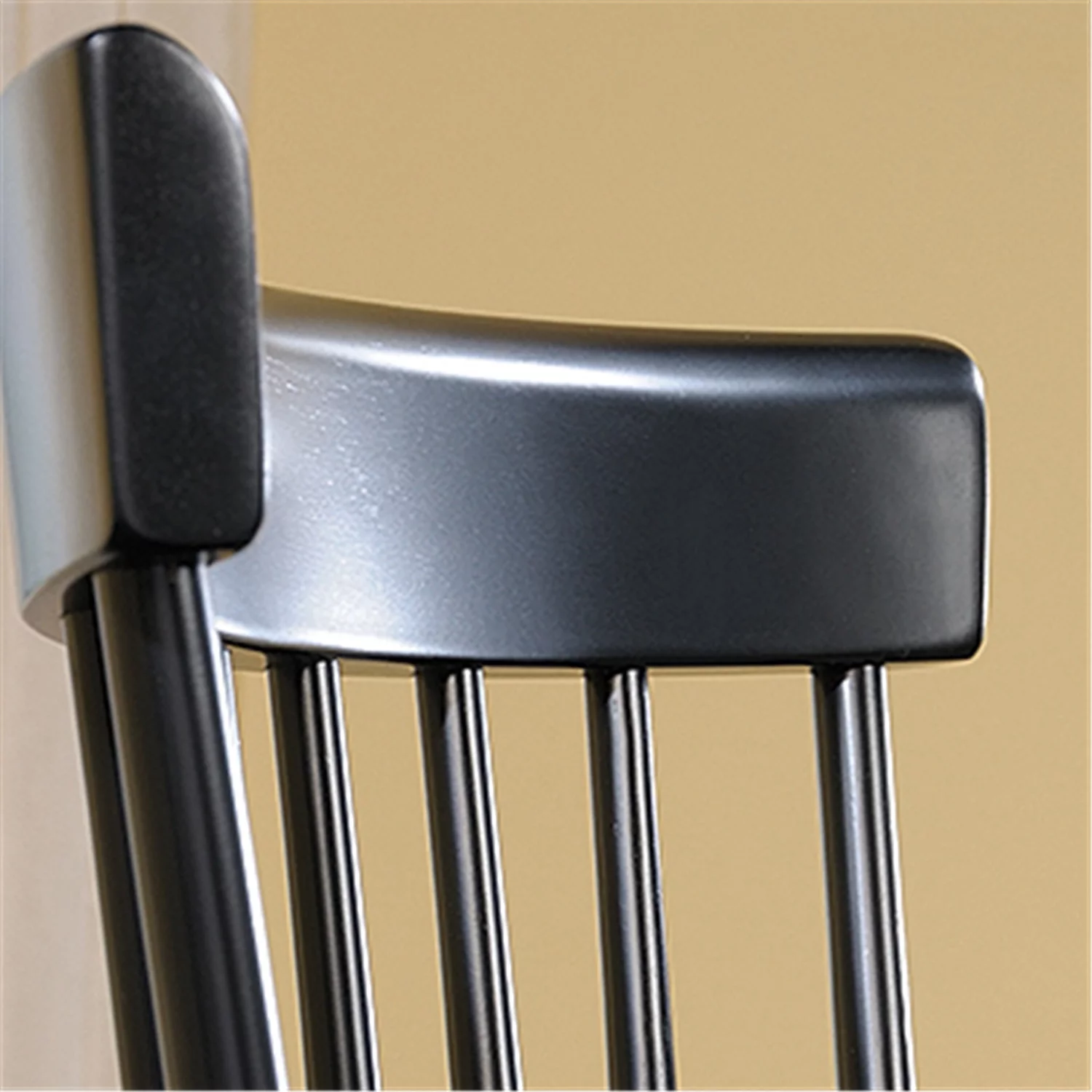Sauder New Grange Solid Wood Spindle Back Dining Chair in Black (Set of 2)