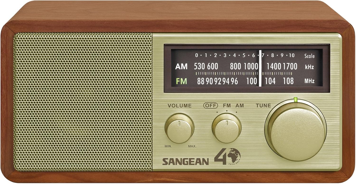 Sangean WR-11 Wood Cabinet AM/FM Table Top Analog Radio Wooden