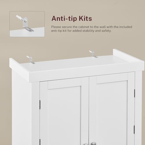 72” Pantry Cabinet, Kitchen Pantry Cabinet with 6 Doors Shelves & 1 Drawer, Kitchen Cabinets with 4 Door for Dinging Room, Living Room, White