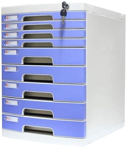 Flat File Cabinet, Multi-Layer Drawer Storage Organization, with Lock/Blank Label，Suitable for Office Supplies (Size : 10-Layers)
