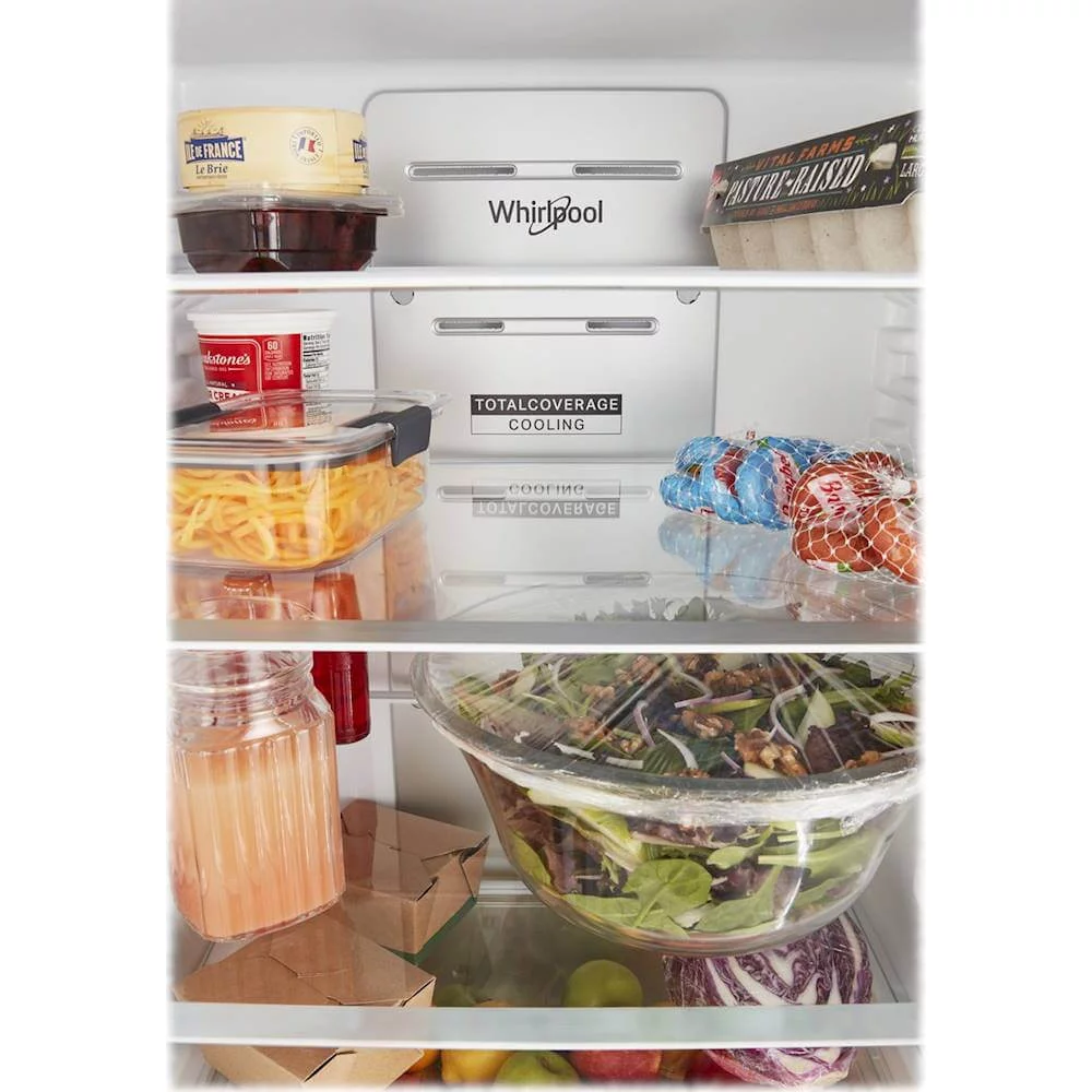 Whirlpool® WRB533CZJZ - 12.9 Cu Ft Bottomo-Freezer Refrigerator - with TotalCovarage Cooling System and EZ Connect Icemaker option