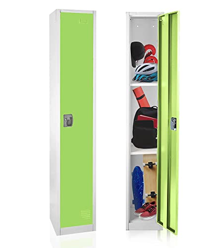 AdirOffice Large Steel Metal Storage School Locker - Single Tier Free Standing Storage Compartment