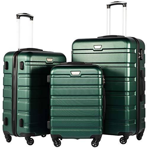 Coolife Luggage 4 Piece Set Suitcase Spinner Hardshell Lightweight TSA Lock