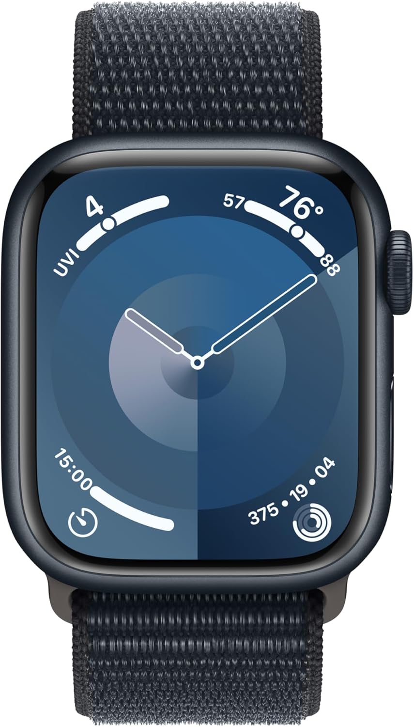 Apple Watch Series 9 [GPS + Cellular 41mm] Smartwatch with Midnight Aluminum Case with Midnight Sport Loop. Fitness Tracker, Blood Oxygen & ECG Apps