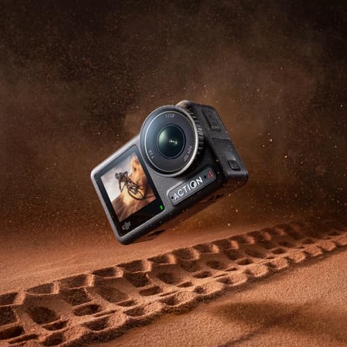 DJI Osmo Action 4 Standard Combo, 4K/120fps Waterproof Action Camera with a 1/1.3-Inch Sensor, Stunning Low-Light Imaging